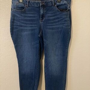 Talbots Blue Boot Cut Jeans with Classic Indigo Wash petite
